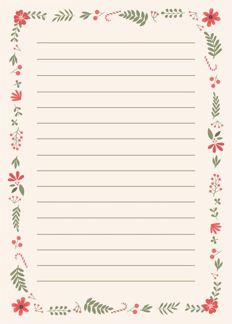 Holiday Letterhead, Free Printable Letter Stencils, Christmas Writing Paper, Christmas Letterhead, Christmas Letter Template, Christmas Stationary, Letterhead Paper, Writing Paper Template, Santa Letter Printable