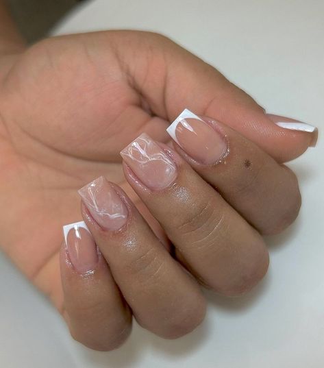 Biab Nail Art French Tip, Normal Gel Nails, Short Biab Nail Ideas, Short Biab Nails, Normal Nails, Biab Nails, Hippie Nails, Diva Nails, Simple Gel Nails