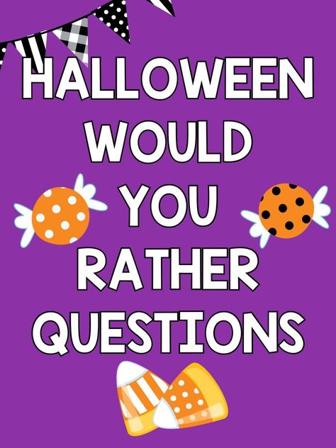 Your Halloween season won’t be complete without these Halloween Would You Rather Questions! Perfect for little ones up to adults, this is going to be your go-to October game! Just download, print, and play! Would You Rather Halloween Edition, Halloween Would You Rather Questions, Halloween Would You Rather For Adults, Would You Rather Halloween Questions, Would You Rather Halloween, Halloween Would You Rather, Would You Rather Questions Funny, Recreation Therapist, Halloween Questions