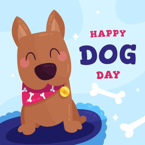 Free Vector | National dog day illustration World Rabies Day, Happy National Dog Day, National Dog Day, Day Illustration, Akita Dog, Dog Day, Man And Dog, Best Resolution, Creative Painting