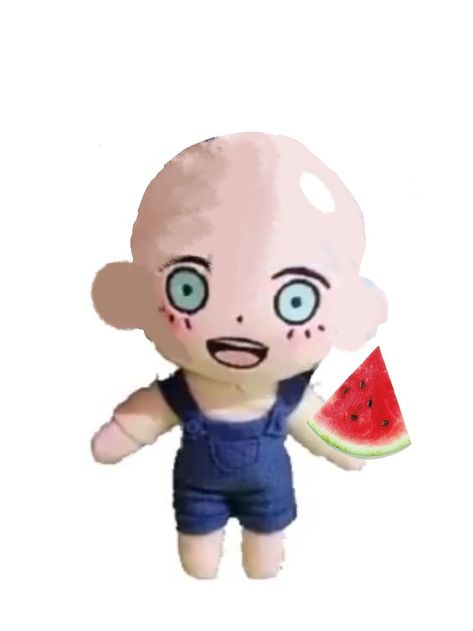 This is art by a person called Andy (me) who made this thing, she calls it, BASIL BALD LOL, Cough cough, bye. Watermelon Basil, Basil Omori, Eating Watermelon, Losing Faith, Faith In Humanity, Basil, Watermelon, Lost, Memes