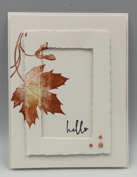 Stampin Up Deckled Rectangles, Stampin Up Soft Seedlings, Thanksgiving Homemade Cards, Grateful Cards, Soft Seedlings, Homemade Card Designs, Welcome Cards, Fall Cards Handmade, Thanksgiving Cards Handmade