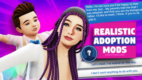 Would you like your teens to adopt babies, or have kids who were adopted search for their biological parents? Thanks to adoption mods, both are possible! Read Sims 4 Woohoo Mod, Mods For Sims 4, Sims 4 Teen, Biological Father, The Sims 2, Sims Mods, Sims 4 Custom Content, Sims 4 Mods, Sims 2