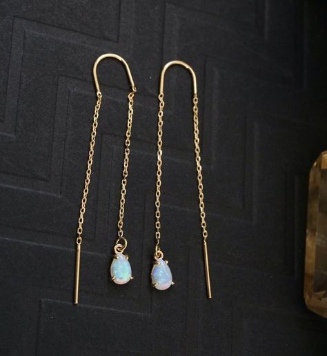 White Opal Earrings, Threader Earrings Gold, Earrings Opal, Earrings Chain, Long Gold Earrings, San Ramon, Earrings Gemstone, Long Dangle Earrings, Earrings Dainty