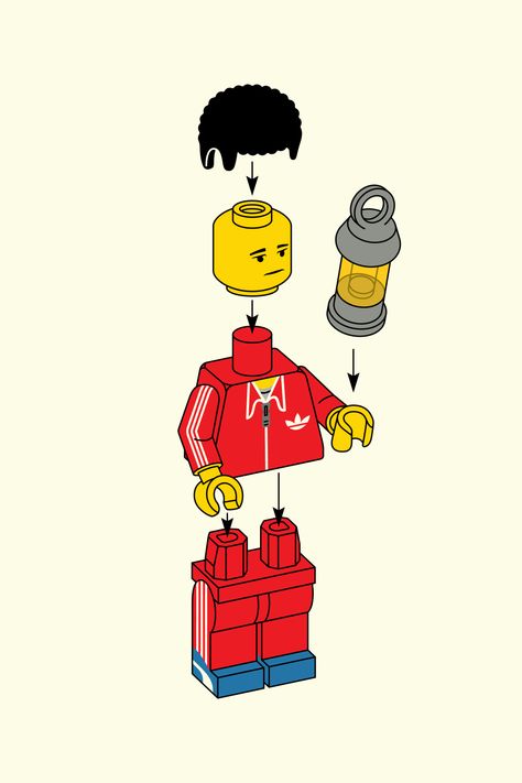 LEGO Wes Anderson - Matt Chase Bad Dads, Series Illustration, Lego Poster, Wes Anderson Films, Spoke Art, Toy Sculpture, Lego Minifigs, Lego Toy, Art Cart