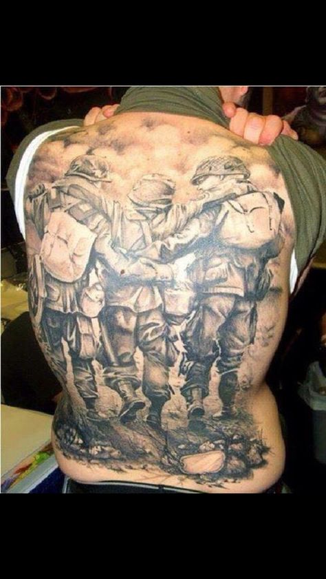 Band of brothers tattoo Backpiece Tattoo, Cool Back Tattoos, Freedom Tattoos, Dr Woo, Army Tattoos, Military Tattoos, Full Back Tattoos, Religious Tattoos, Back Tattoos For Guys