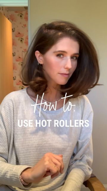 Katherine Schwarzenegger on Instagram: "Easy way to add a little volume into your hair? Hot Rollers thanks to @t3micro and the brilliance of @bridgetbragerhair 😍Follow along to see how easy it is, and get all the products up in my stories and highlights!" Easy Hair Rollers, Diy Curlers Rollers, How To Do Hot Rollers, Hot Rollers Medium Hair, Hot Roller Tutorial Long Hair, Best Hot Rollers For Medium Hair, Hot Roller Styles For Medium Hair, Roller Placement Short Hair, Katherine Schwarzenegger Hair