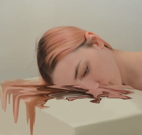 Melting People Art, Melting Body Drawing, Face Melting Art, Melting Photoshop, Melting Reference, Surrealism Photography Conceptual, Body Distortion Art, Person Melting, Surrealism Photography Portraits