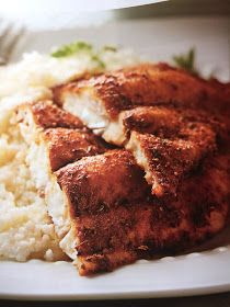 Oven Blackened Catfish, Blackened Catfish Recipes Oven, Catfish And Grits, Gator Recipes, Creamy Cheese Grits, How To Cook Catfish, Gator Recipe, Baked Catfish Recipes, Redfish Recipes