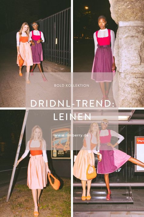 Absolut angesgat diese Saison: Dirndl in leuchtenden Farben und hochwertigen Miedern aus Leinen! Jetzt online entdecken auf www.limberry.de✨ Trends 2025, Ballet Skirt, Ballet, Orange