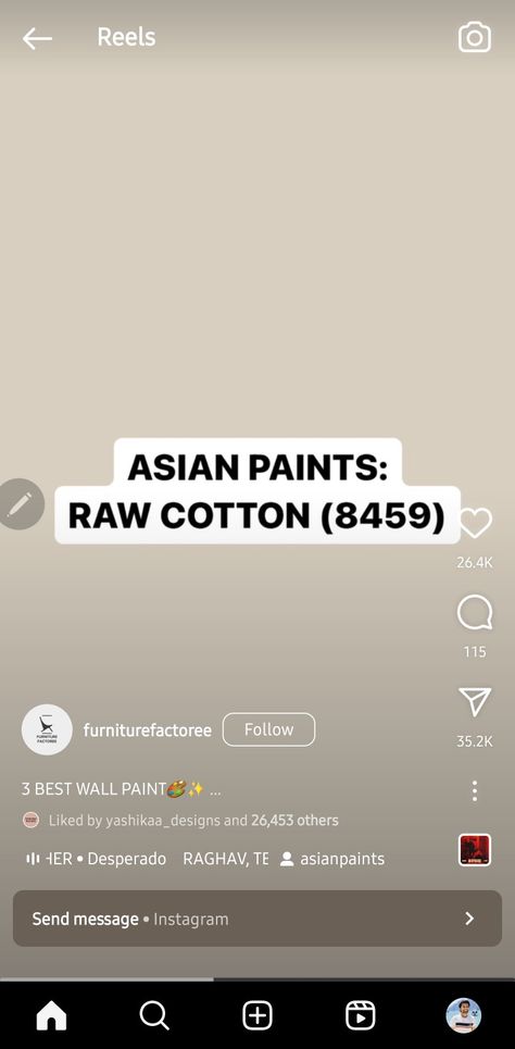 Raw Cotton Asian Paints 8459, Asian Paints Beige Colour Shades, Asian Paints Wall Colors, Asian Paint Colour Shade Card, Wall Paint Color Schemes, Asian Paints Colour Shades, Interior Paint Color Palette, Asian Paints Royale, Asian Paints Colours