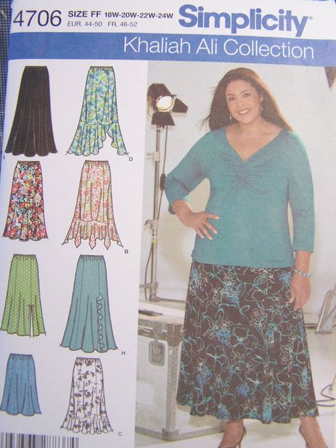 Simplicity 4706 Women's Sewing Pattern Flared by WitsEndDesign Tiered Skirt Pattern, Women's Sewing Pattern, Skirt Sewing Pattern, Plus Size Patterns, Skirt Sewing, Elastic Waist Skirt, Skirt Patterns Sewing, Petite Skirt, Collection Design