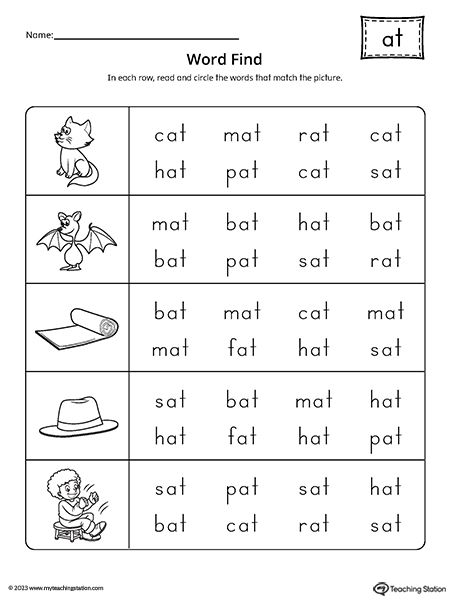 AT Word Family CVC Word Find Worksheet Worksheet.Topics: Word Families, and Reading. Tricky Words Worksheets, At Word Family, Read Cvc Words, Word Families Printables, Word Family List, Spelling Cvc Words, Kindergarten Word Families, Word Pattern, Family Worksheets