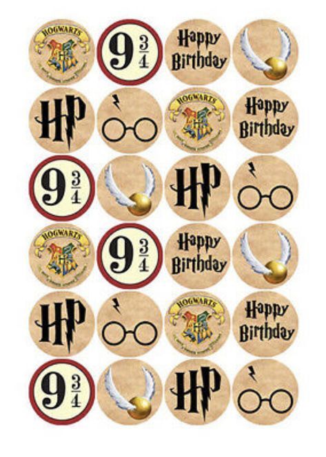 Harry Potter Cake Topper, Harry Potter Cupcake Toppers, Gateau Harry Potter, Harry Potter Cupcakes, Harry Potter Cards, Harry Potter Christmas Decorations, Imprimibles Harry Potter, Harry Potter Theme Birthday, Harry Potter Halloween Party