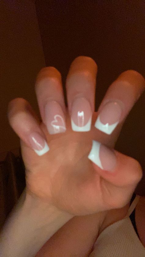 Nail Inspo 12 Yo, Nail Ideas No French Tip, Nails For 12-13, Nails Appropriate For School, Simple Cute French Tip Nails, Nail Inspo For 13 Yo, Nails For 16yrs Old, Nails For 13 Year Girl, Shirt Acrylic Nails Designs