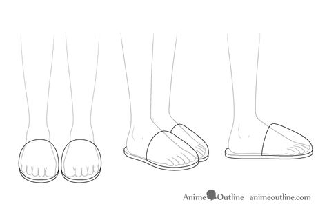 How to Draw Anime Shoes Step by Step - AnimeOutline Slippers Drawing, Drawing High Heels, Danganronpa Ocs, Figure Drawing Tutorial, Feet Drawing, Drawing Shoes, Shoes School, Native Gardens, How To Draw Anime