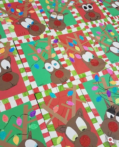 2nd Grade Christmas Crafts, Christmas Art For Kids, Holiday Art Projects, Winter Art Lesson, Christmas Art Projects, Winter Art Projects, Christmas Kindergarten, Christmas Arts And Crafts, Christmas School