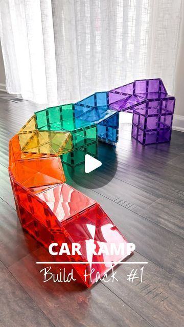 103K views · 2.5K likes | Alice | Open-ended Play | Magnetic Tiles on Instagram: "📌Car Ramp: Build Hack #1  If you don’t have small rectangles to make gradual slopes, you can stack several isosceles together and lay them flat on the bottom.   🚗Follow and comment “HACK” for build tips for this car ramp.   #stemtoys #stemforkids #magnetictiles #playbasedlearning #invitationtoplay #invitationtocreate #openendedtoys #playislearning #steameducation #earlylearning #educationaltoys  #learnandplay #playtolearn #educationalplay #simpleplayideas #pandamommyteacher #carramps #connetixtiles #connetix #adultswhoconnetix #playhacks #magnetictilehack #magnetictilescreations #magnetictileplayideas @connetix_tiles" Diy Car Ramps, Connetix Tiles, Magnet Activities, Car Ramp, Magna Tiles, Outdoor Grill Station, Mudroom Bench Plans, Car Ramps, Tiles Ideas