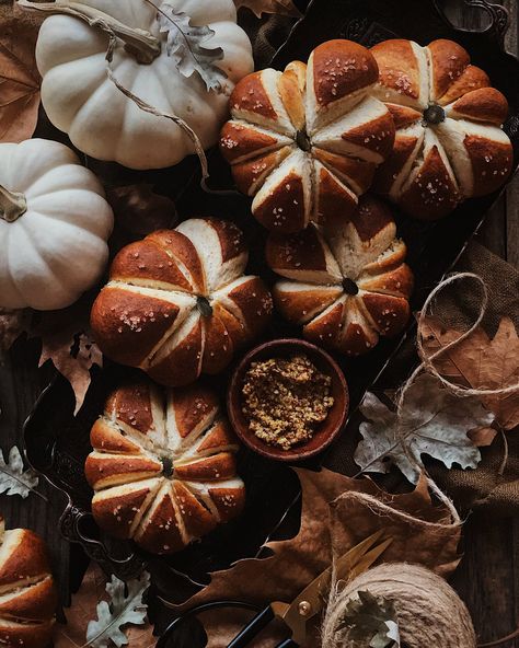 Pretzel Buns, Baking Soda Bath, Pretzel Bun, Bread Shaping, Pretzels Recipe, How To Make Pumpkin, Soft Pretzels, Sourdough Recipes, Fall Baking