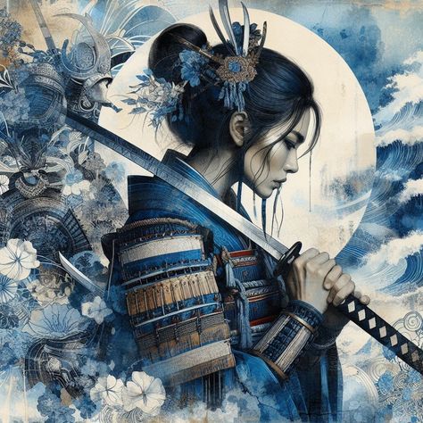 Rusty on X: "QT with your blue samurai art https://t.co/Tp8b237VBC" / X Female Samurai Tattoo Design, Geisha Warrior Tattoo, Female Samurai Tattoo, Female Samurai Art, Blue Samurai, Samurai Tattoo Sleeve, Japanese Inspired Art, Samurai Warrior Tattoo, Geisha Tattoo Design