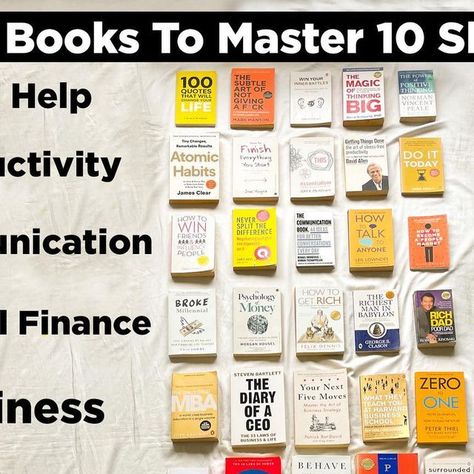 Library Mindset on Instagram: "50 Books To Master 10 Skills Save this post for future!" Books To Master Skills, Best Marketing Books, Books For Marketing, 50 Books To Master 10 Skills, Library Mindset, Fiction Books To Read, Entrepreneur Books, Learn Marketing, Office Quotes