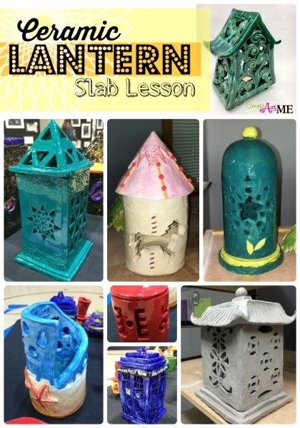 Ceramic Lanterns, High School Ceramics, Clay Projects For Kids, 3d Art Projects, Clay Lesson, Classe D'art, High School Art Lessons, Slab Ceramics, High School Art Projects