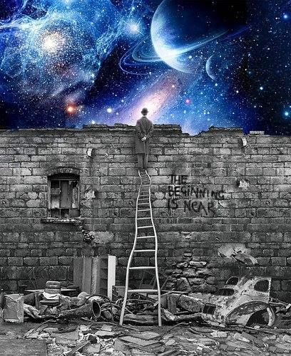 Las cosas más pequeñas no nos dejan ver las grandes Look At The Stars, Pics Art, Virginia Beach, Brick Wall, The Words, Cosmos, Surrealism, A Man, Fantasy Art