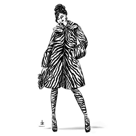 Lets get #wild this autumn winter 2018 ! Ready for #readytowear by  #dolcegabbana inspirational #animal print are always in #fashion #zebra… Mood Bored, Dress Illustration, Zebra Design, Zebra Dress, Animal Print Fashion, Draw Art, Model Drawing, Print Models, Environmental Art