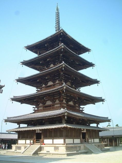 Horyuji Temple, Carbon Dating, Red Ninja, Japanese Pagoda, Sensoji Temple, Wooden Building, Asian Architecture, Architecture Design Drawing, Coffee Pictures