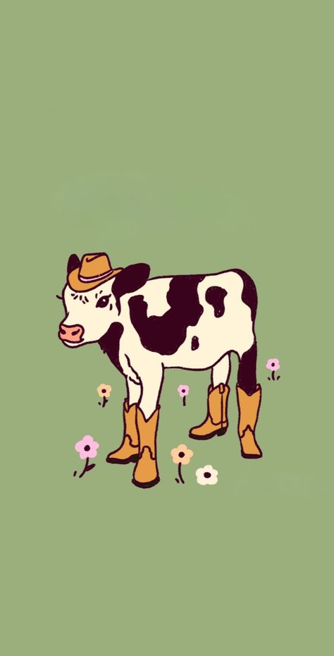 Cow Wallpaper, Western Wallpaper Iphone, Phone Wallpaper Patterns, A Cow, Cute Patterns Wallpaper, Iphone Background Wallpaper, Simple Wallpapers, Cute Cows