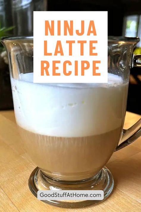 Latte recipe for the Ninja Hot & Cold Brewing System Ninja Dualbrew Pro Coffee Recipes, Ninja Coffee Maker Recipes, Coffee Maker Recipes, Coffee Drinks At Home, How To Make A Latte, Ninja Coffee Maker, Ninja Coffee Bar, Steamed Milk, Drinks At Home