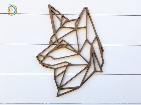 Small Woodshop, Dog Wall Hanging, Geometric Art Animal, Geometric Dog, Pet Drawing, Posca Art, Stick Art, Pets Drawing, Geometric Animals