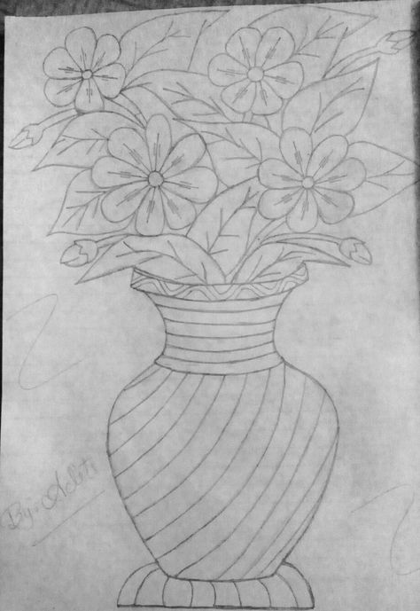 You might like a beautiful flower vase Drawing ideas A Vase Of Flowers Drawing, Vase Of Sunflowers Drawing, A Vase With Flowers Drawing, Pot Flowers Drawing, Flower Vase Drawing Sketch, Pot With Flowers Drawing, Pot Of Flowers Drawing, Vase With Flowers Drawing Easy, Easy Flower Vase Drawing