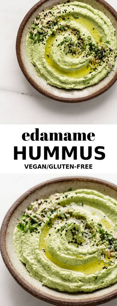 Edamame Hummus, Edamame Recipes, Dip Easy, Hummus Recipe, Vegan Appetizers, Edamame, Vegan Snacks, Dijon, Tahini