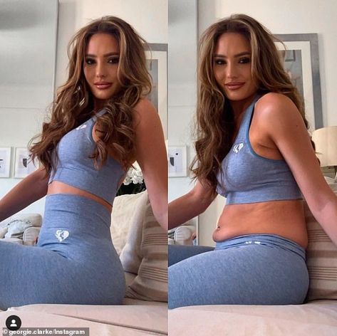 Survival Of The Fittest star Georgie Clarke's photos show reality behind 'perfect' posts | Daily Mail Online Body Positive Fashion, Survival Of The Fittest, Keto Diet Benefits, Real Bodies, Normal Body, Reduce Body Fat, Body Motivation, Transformation Body, Body Image