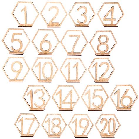 Honeycomb Wedding, Graduation Banquet, Soccer Banquet, Wooden Table Numbers Wedding, Boho Glam Wedding, 70th Birthday Decorations, Winter Wedding Centerpieces, Wooden Table Numbers, Sunflower Themed Wedding