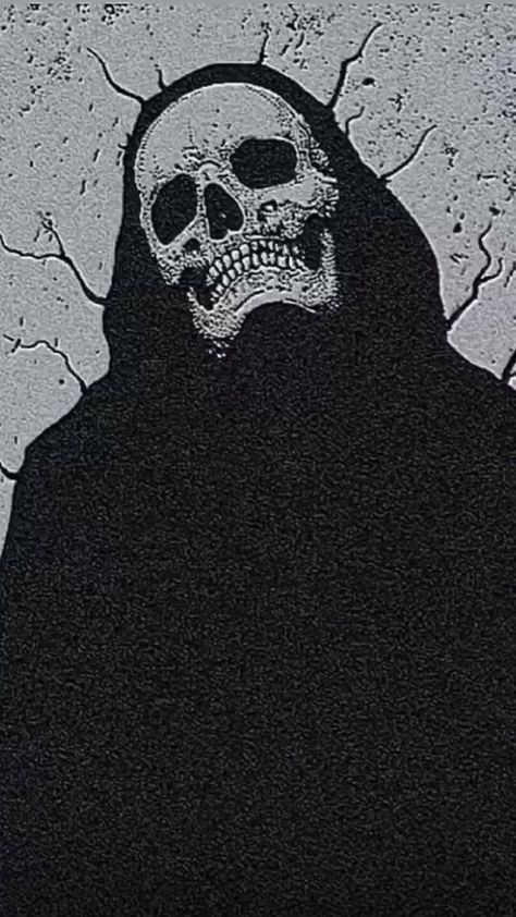 Grim Reaper Wallpaper Aesthetic, Skeleton Wallpapers, Skeleton Aesthetic, Grim Reaper Drawing, Reaper Drawing, Reaper Art, Grim Reaper Art, Nightmares Art, Emo Art