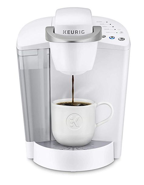 Amazon.com: Keurig K-Classic Coffee Maker, K-Cup Pod, Single Serve, Programmable, White: Kitchen & Dining White Keurig, Apartment Must Haves, Diy Coffee Station, Sophia Lee, College Diy, Keurig Coffee Makers, Girls Dorm Room, Amazon Coffee, Keurig Coffee