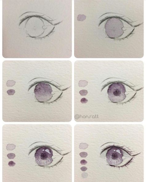 Watercolour Eyes Tutorials, Han Instagram, Draw An Eye, Watercolor Eyes, Manga Eyes, Eye Drawing Tutorials, Anime Tutorial, Anime Eye Drawing, Sketch Painting