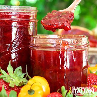 Strawberry Habanero Everything Spread Habanero Jelly Recipe, Strawberry Spread, Slow Roasted Italian, Fruity Recipes, The Slow Roasted Italian, Pepper Jelly, Jam And Jelly, Jelly Recipes, Jams & Jellies