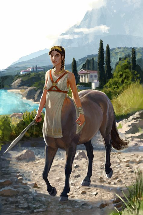 Female Centaur, Fantasy Inspo, Assassin's Creed Odyssey, Rpg Characters, Greek Mythology Art, Fantasy Races, Mythology Art, Mythical Creatures Art, Mythological Creatures