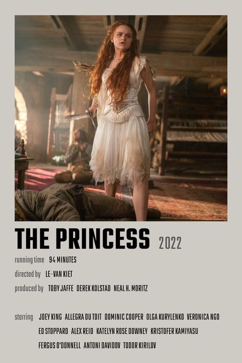 The Princess Movie Poster Joey King Movies, Alex Reid, Dominic Cooper, Olga Kurylenko, Girly Movies, Princess Movies, Nickelodeon Shows, Joey King, O Donnell