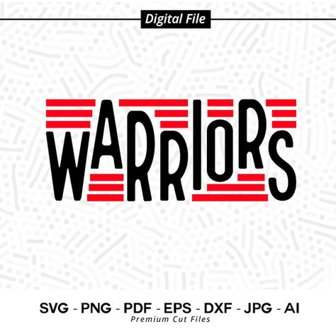 Warriors Svg Free, Xc Shirts, College Spirit Wear, Warriors Svg, Spirit Wear Designs, School Spirit Posters, School Spirit Shirts Designs, Team Spirit Shirts, School Shirt Designs