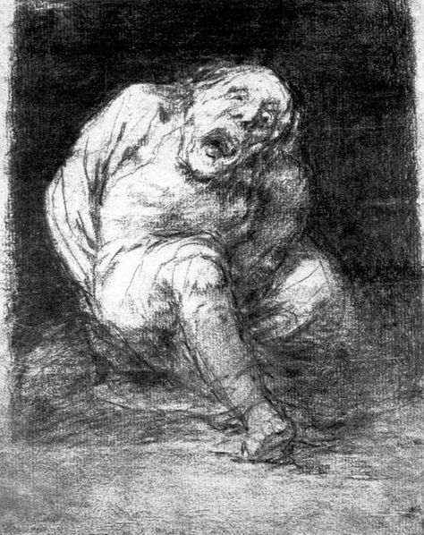 The idiot by GOYA Francisco Goya Paintings, Francis Goya, Goya Paintings, Istoria Artei, Francisco Goya, Plastic Art, Spanish Artists, Drawing Prints, Rembrandt