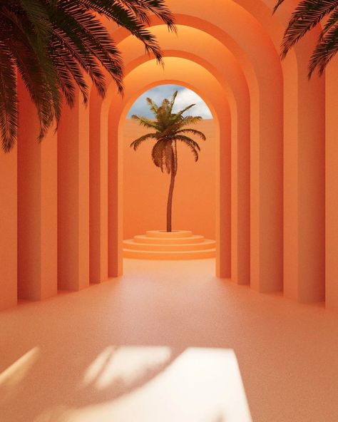 Tangerine Aesthetic, Orange Architecture, Caribbean Aesthetic, Art Curation, Disney Minimalist, Dreamscape Architecture, Salon Suites Decor, Dream Wedding Decorations, Beautiful Streets