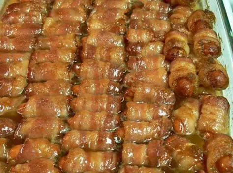 Little Weenies Recipe, Weenies Recipe, Bacon Wrapped Lil Smokies, Wrapped Smokies, Smokies Recipe, Bacon Wrapped Smokies, Lil Smokies, Little Smokies, Brown Sugar Bacon