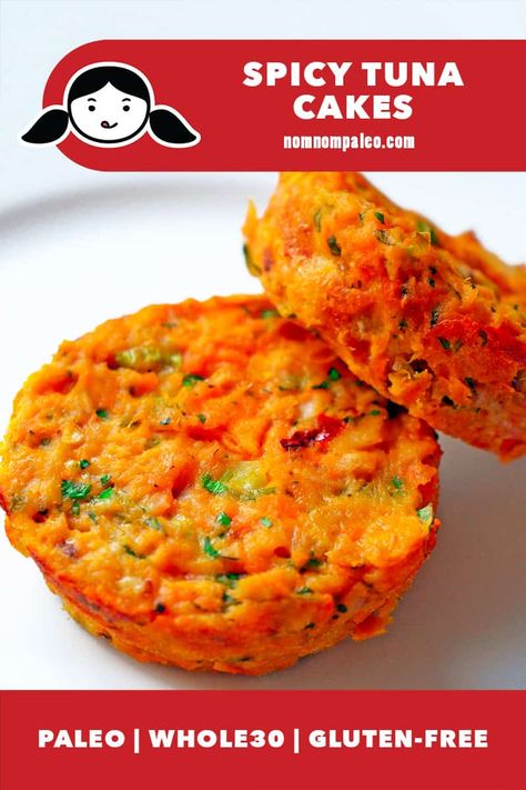 Rice Cake Calories, Paleo Tuna Cakes, Portable Meals, Tuna Cakes Recipe, Paleo Tuna, Tuna Rice, Tuna Cakes, Cake Calories, Nom Nom Paleo