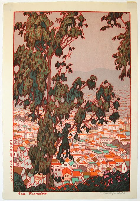 Toshi Yoshida, Woodblock Printmaking, Floating World, Japanese Woodcut, Theme Nature, Digital Museum, Old Tree, Japanese Woodblock, Japanese Woodblock Printing