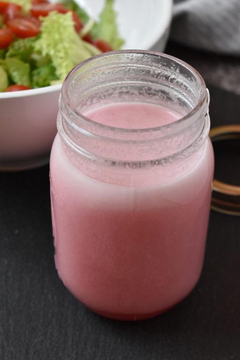 Red Onion Dressing, Red Onion Salad Dressing, Pink Salad Dressing, Sweet Onion Salad Dressing, Sweet Onion Salad, Onion Dressing Recipe, Apple Salad Dressing, Sweet Onion Dressing, Gluten Free Salad Dressing