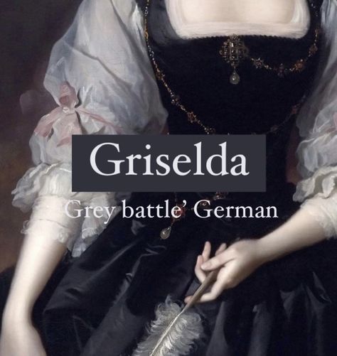 Vintage name Griselda. Zelda Name Meaning, Germanic Names, German Words Aesthetic, German Words With Meaning, German Names And Meanings, Names And Meanings, German Last Names, Magic Names, Royal Names